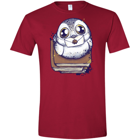 T-Shirts Cardinal Red / S Letter Men's Semi-Fitted Softstyle