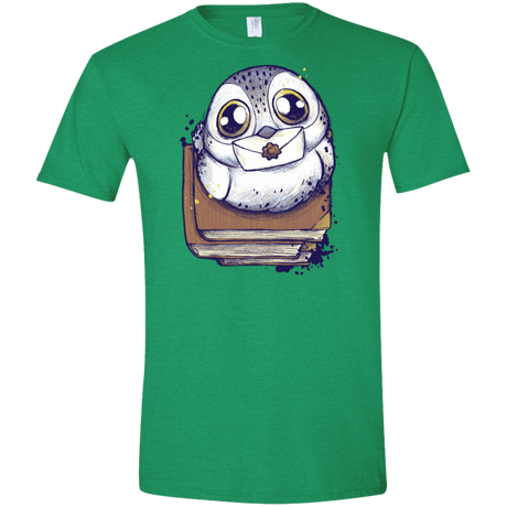 T-Shirts Heather Irish Green / S Letter Men's Semi-Fitted Softstyle