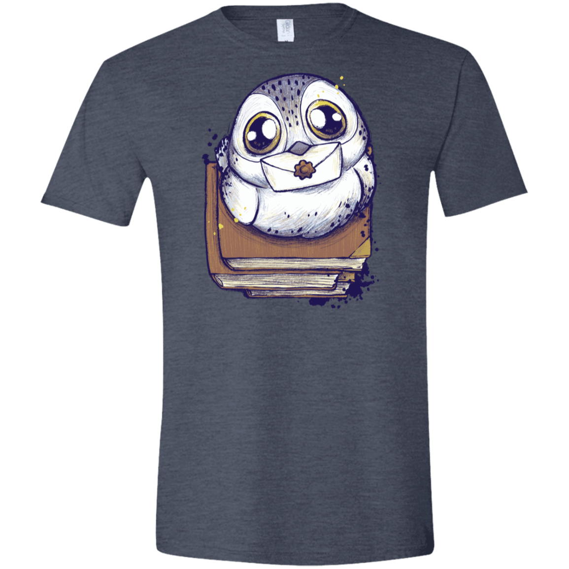 T-Shirts Heather Navy / S Letter Men's Semi-Fitted Softstyle