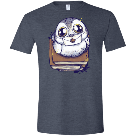 T-Shirts Heather Navy / S Letter Men's Semi-Fitted Softstyle