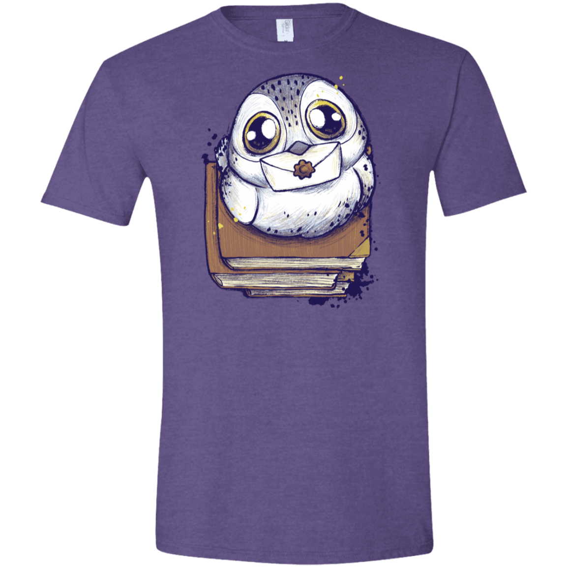 T-Shirts Heather Purple / S Letter Men's Semi-Fitted Softstyle