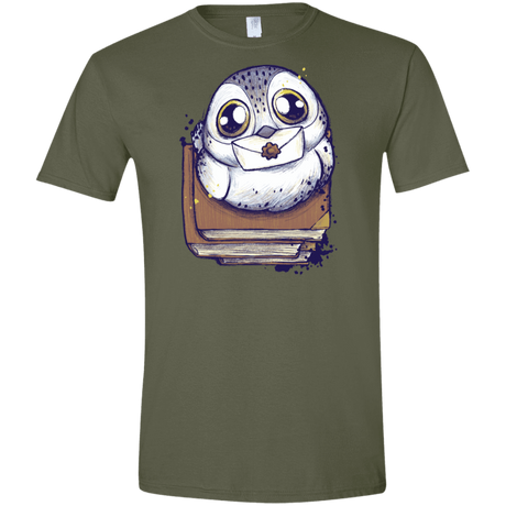 T-Shirts Military Green / S Letter Men's Semi-Fitted Softstyle