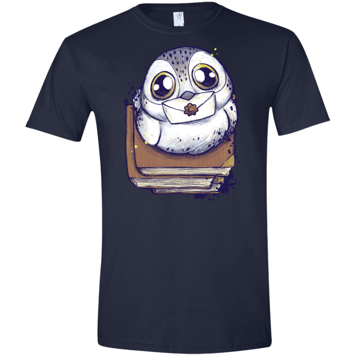 T-Shirts Navy / X-Small Letter Men's Semi-Fitted Softstyle