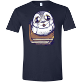 T-Shirts Navy / X-Small Letter Men's Semi-Fitted Softstyle