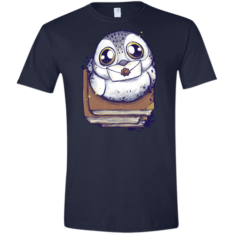 T-Shirts Navy / X-Small Letter Men's Semi-Fitted Softstyle