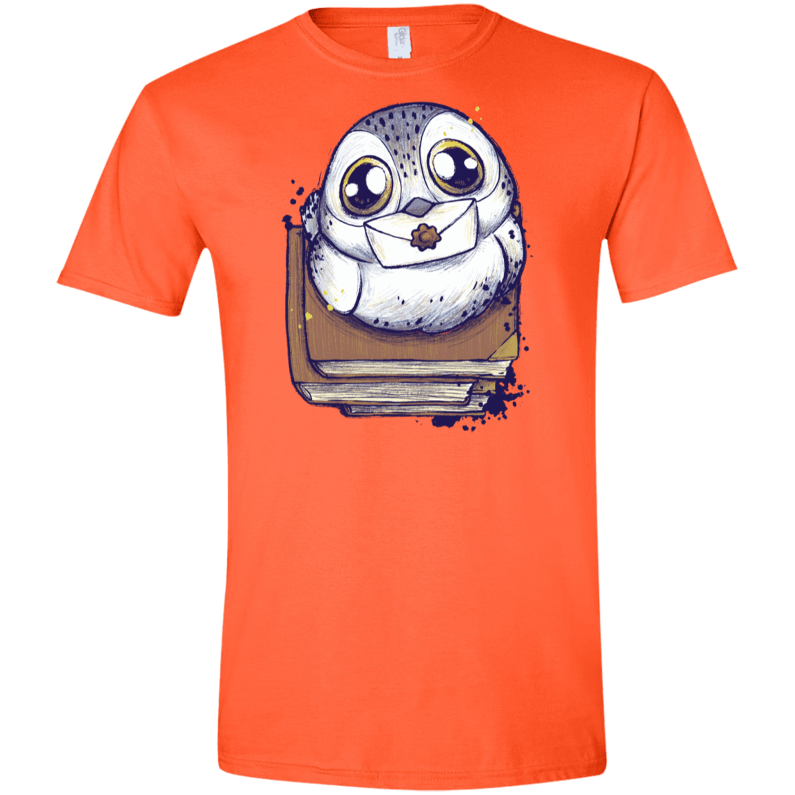 T-Shirts Orange / S Letter Men's Semi-Fitted Softstyle