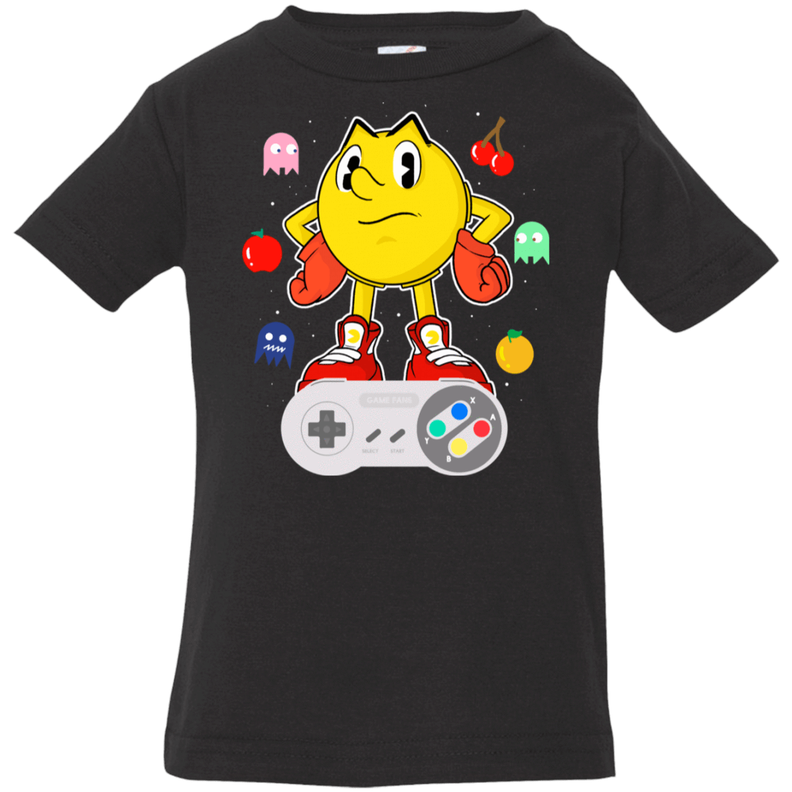 T-Shirts Black / 6 Months Lever Pac-Man Infant Premium T-Shirt