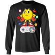 T-Shirts Black / S Lever Pac-Man Men's Long Sleeve T-Shirt