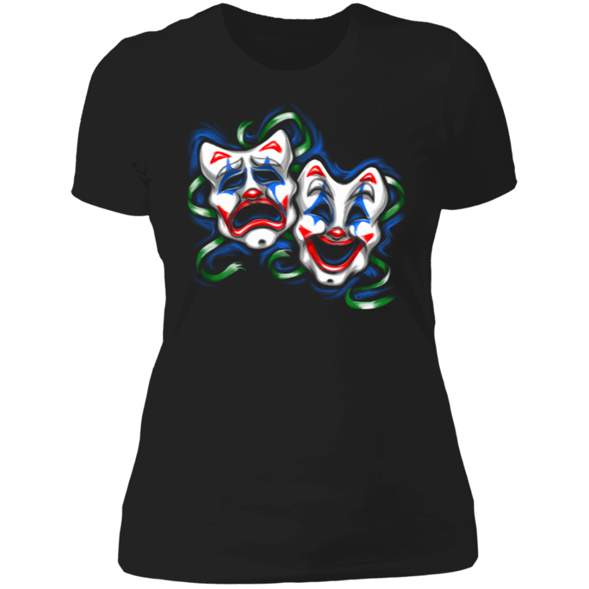 T-Shirts Black / X-Small Life is a Comedy - Tragedy Women's Premium T-Shirt