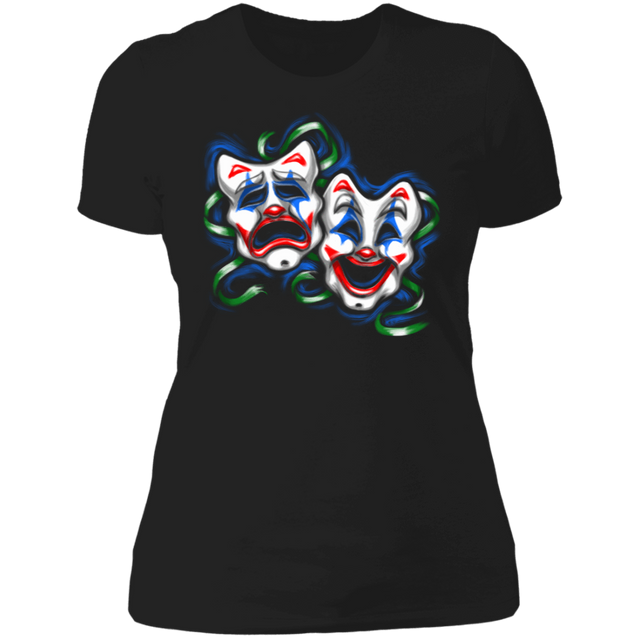 T-Shirts Black / X-Small Life is a Comedy - Tragedy Women's Premium T-Shirt