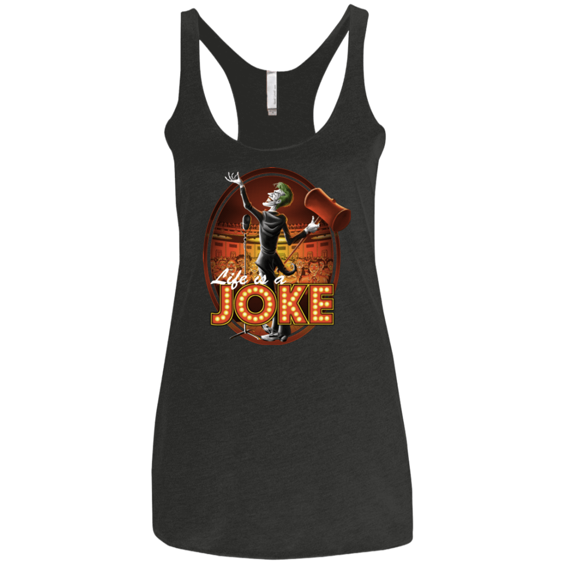 T-Shirts Vintage Black / X-Small Life Is A Joke Women's Triblend Racerback Tank