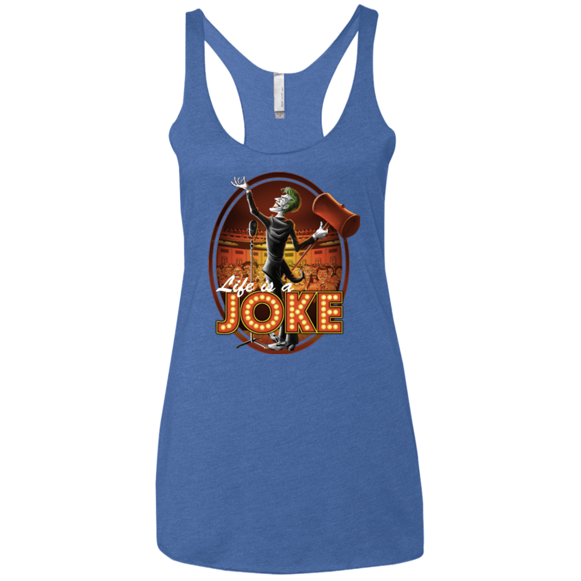 T-Shirts Vintage Royal / X-Small Life Is A Joke Women's Triblend Racerback Tank