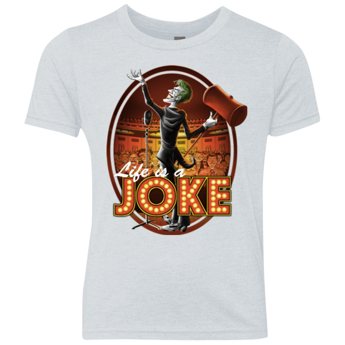 T-Shirts Heather White / YXS Life Is A Joke Youth Triblend T-Shirt