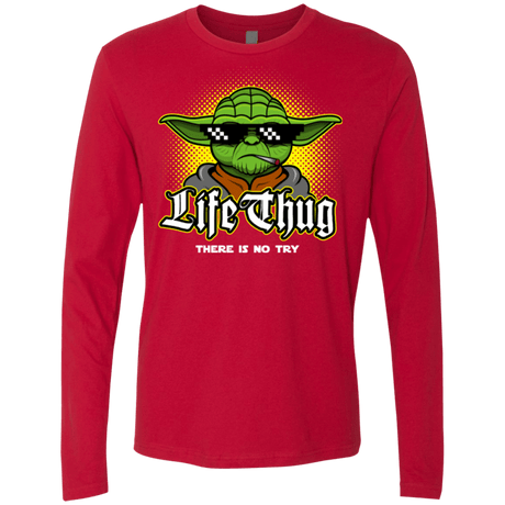 T-Shirts Red / Small Life thug Men's Premium Long Sleeve