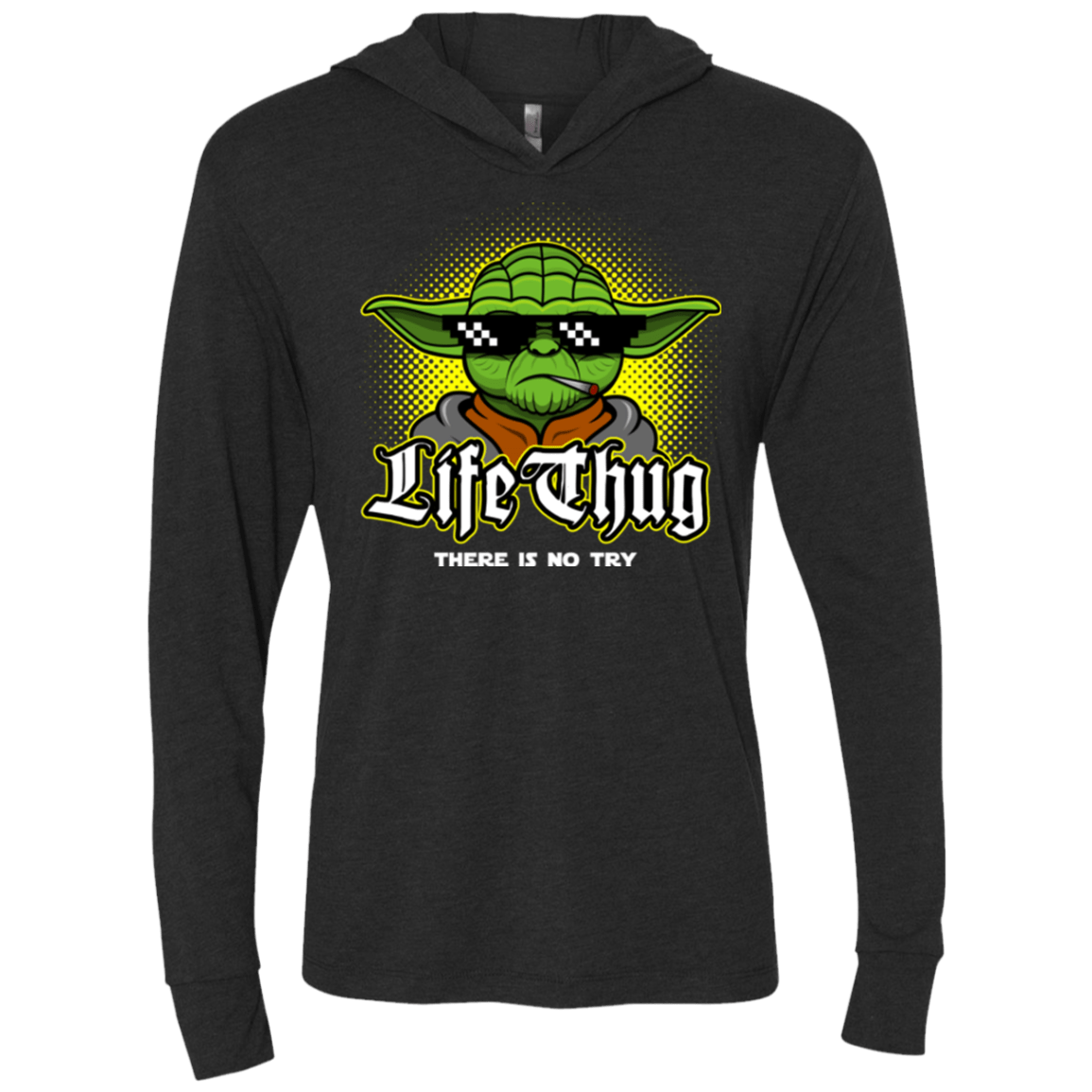 T-Shirts Vintage Black / X-Small Life thug Triblend Long Sleeve Hoodie Tee