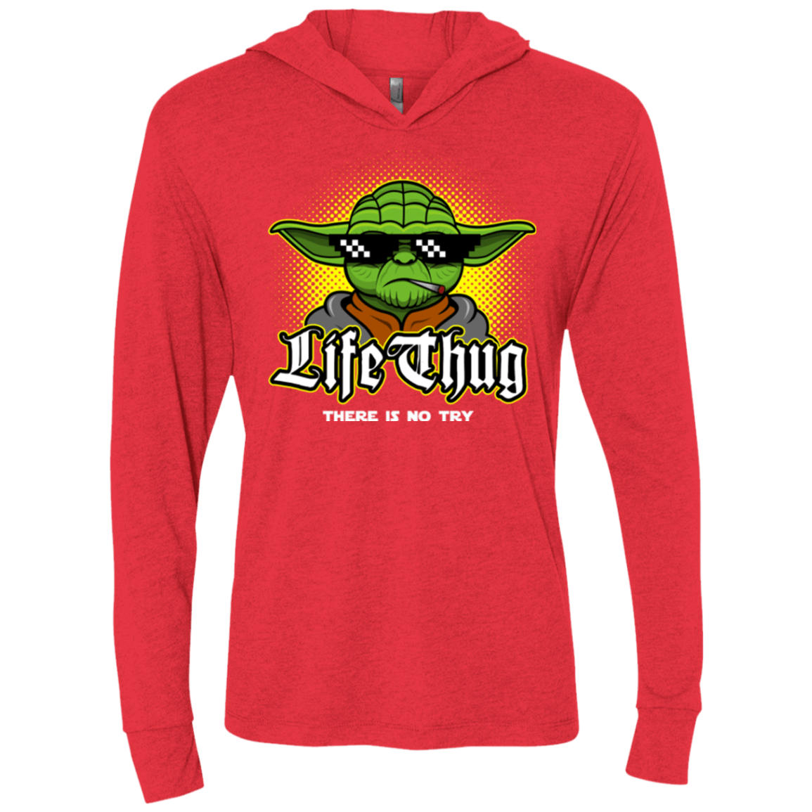 T-Shirts Vintage Red / X-Small Life thug Triblend Long Sleeve Hoodie Tee