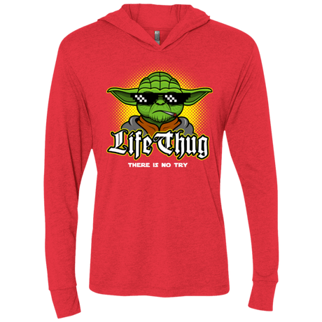 T-Shirts Vintage Red / X-Small Life thug Triblend Long Sleeve Hoodie Tee