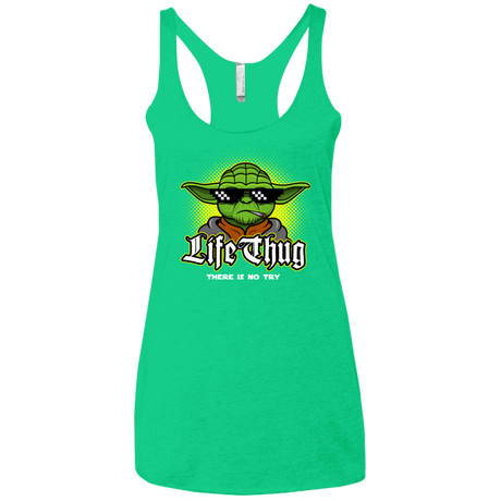 T-Shirts Envy / X-Small Life thug Women's Triblend Racerback Tank