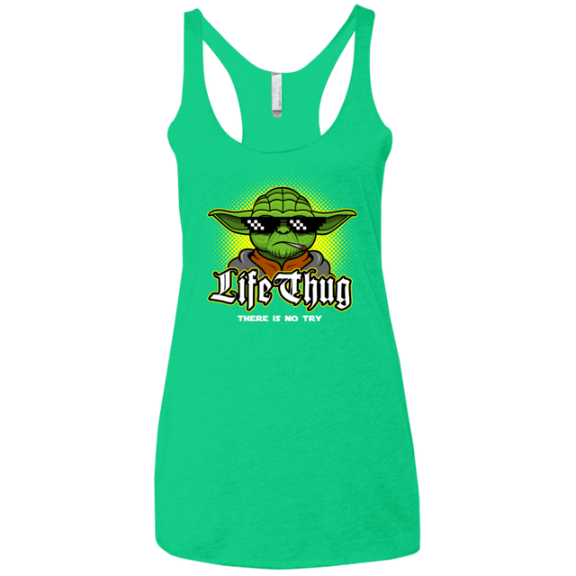 T-Shirts Envy / X-Small Life thug Women's Triblend Racerback Tank