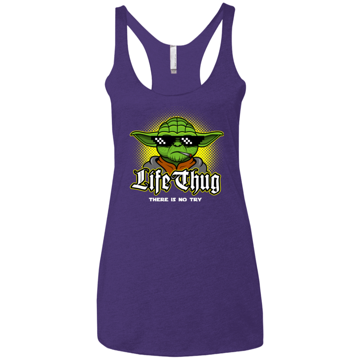 T-Shirts Purple / X-Small Life thug Women's Triblend Racerback Tank