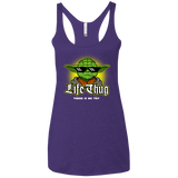 T-Shirts Purple / X-Small Life thug Women's Triblend Racerback Tank