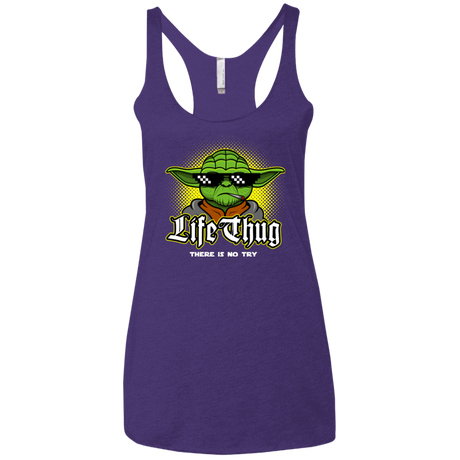 T-Shirts Purple / X-Small Life thug Women's Triblend Racerback Tank