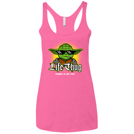 T-Shirts Vintage Pink / X-Small Life thug Women's Triblend Racerback Tank