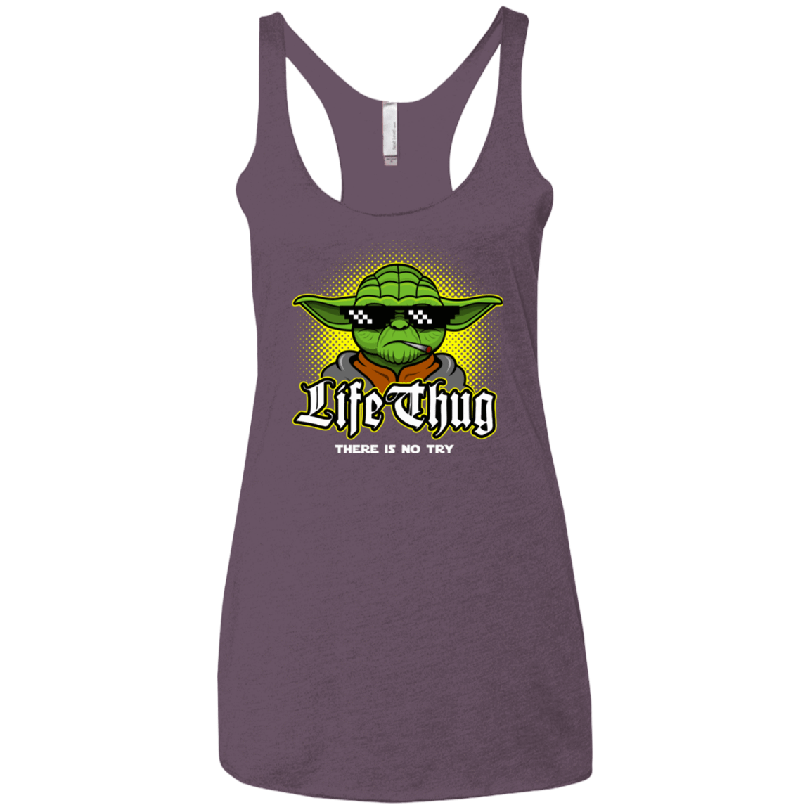 T-Shirts Vintage Purple / X-Small Life thug Women's Triblend Racerback Tank