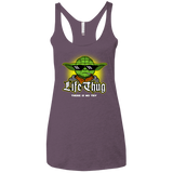 T-Shirts Vintage Purple / X-Small Life thug Women's Triblend Racerback Tank