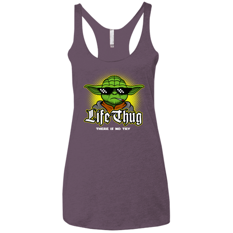 T-Shirts Vintage Purple / X-Small Life thug Women's Triblend Racerback Tank