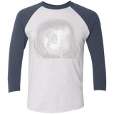 T-Shirts Heather White/Indigo / X-Small Light in Limbo Men's Triblend 3/4 Sleeve
