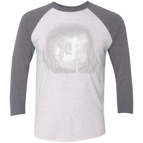 T-Shirts Heather White/Premium Heather / X-Small Light in Limbo Men's Triblend 3/4 Sleeve