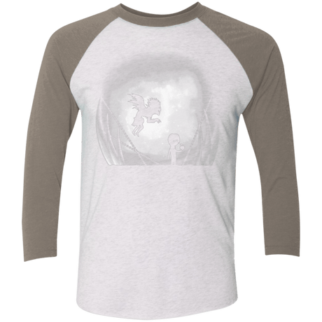 T-Shirts Heather White/Vintage Grey / X-Small Light in Limbo Men's Triblend 3/4 Sleeve