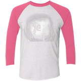 T-Shirts Heather White/Vintage Pink / X-Small Light in Limbo Men's Triblend 3/4 Sleeve