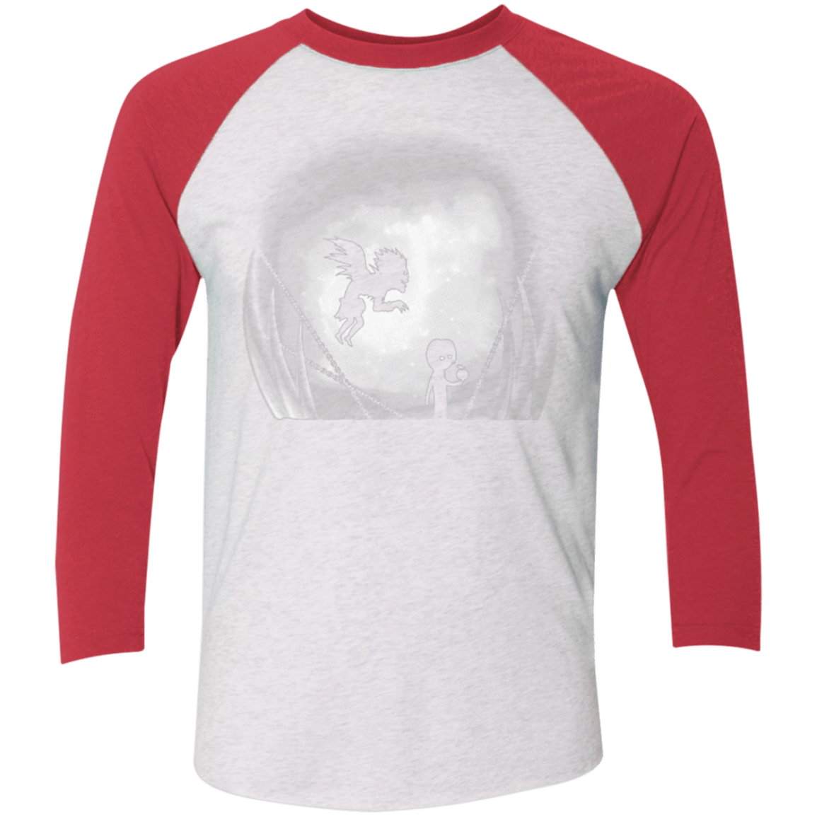 T-Shirts Heather White/Vintage Red / X-Small Light in Limbo Men's Triblend 3/4 Sleeve