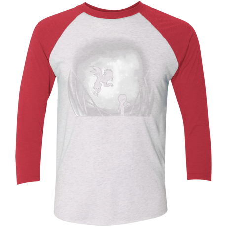 T-Shirts Heather White/Vintage Red / X-Small Light in Limbo Men's Triblend 3/4 Sleeve