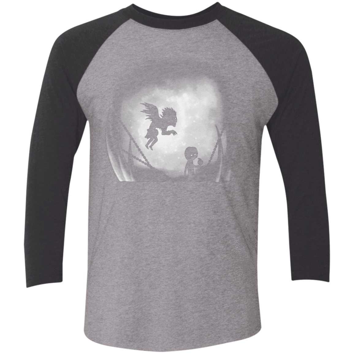 T-Shirts Premium Heather/ Vintage Black / X-Small Light in Limbo Men's Triblend 3/4 Sleeve