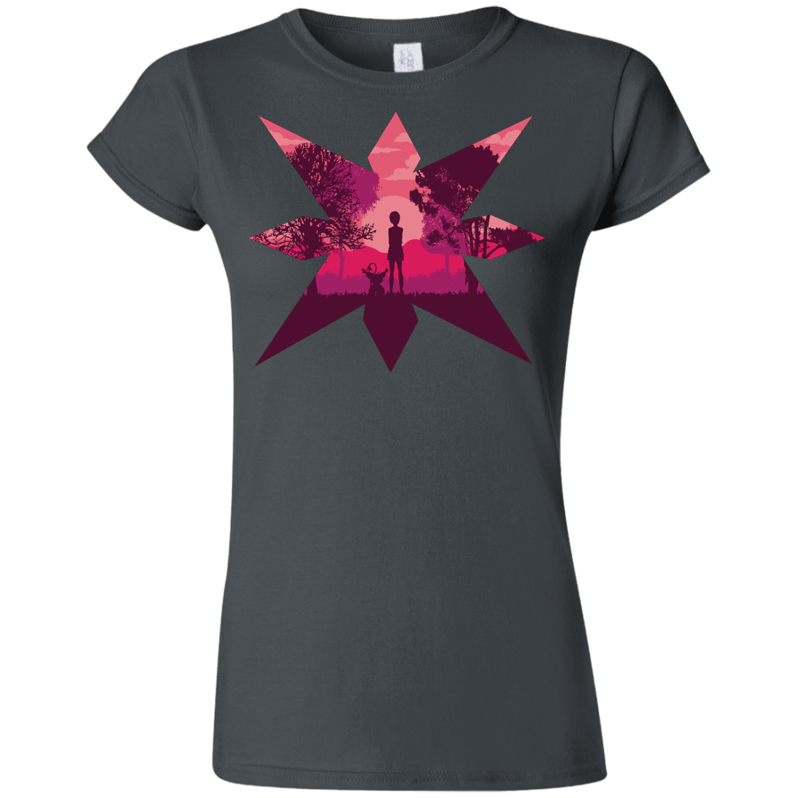 T-Shirts Charcoal / S Light Junior Slimmer-Fit T-Shirt