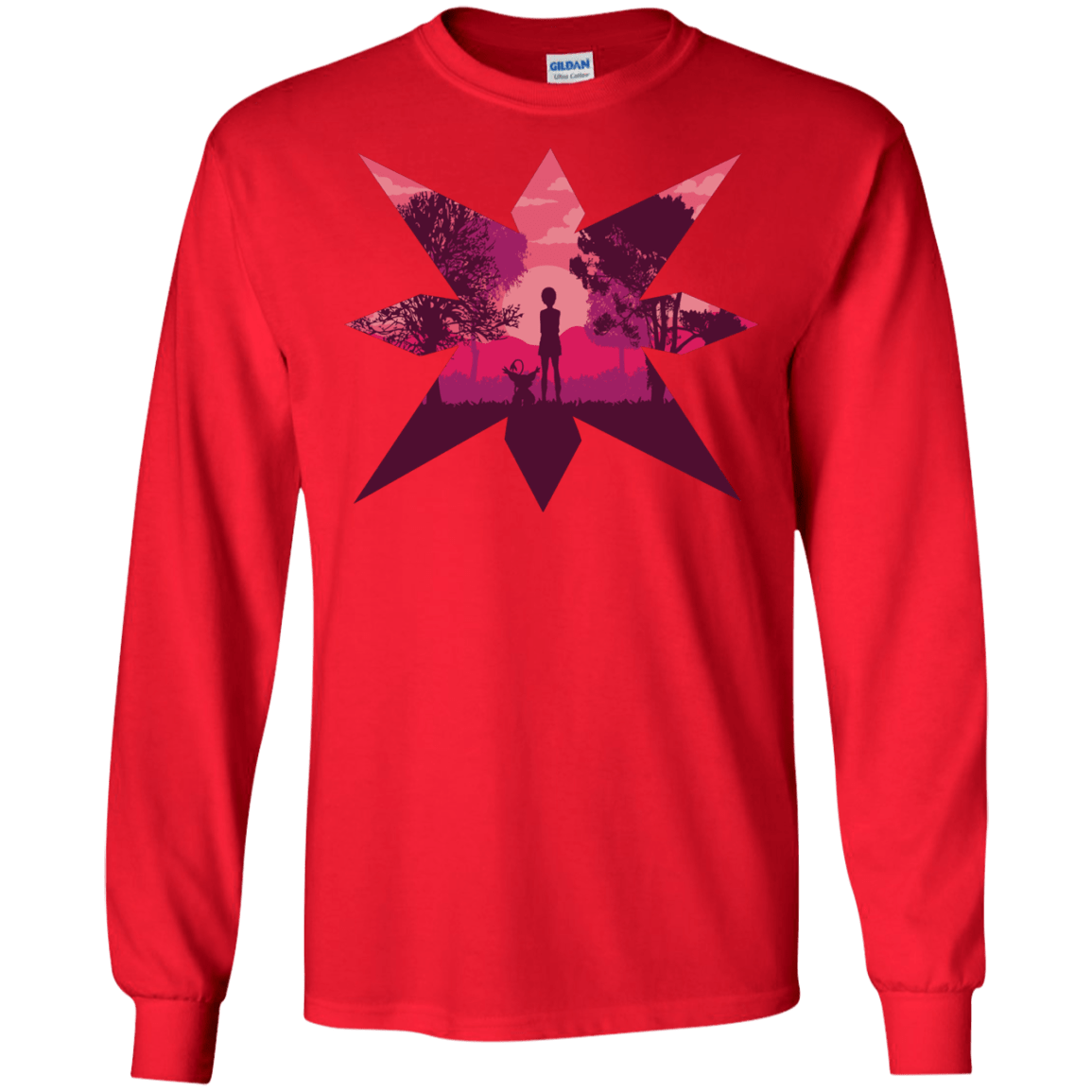 T-Shirts Red / S Light Men's Long Sleeve T-Shirt