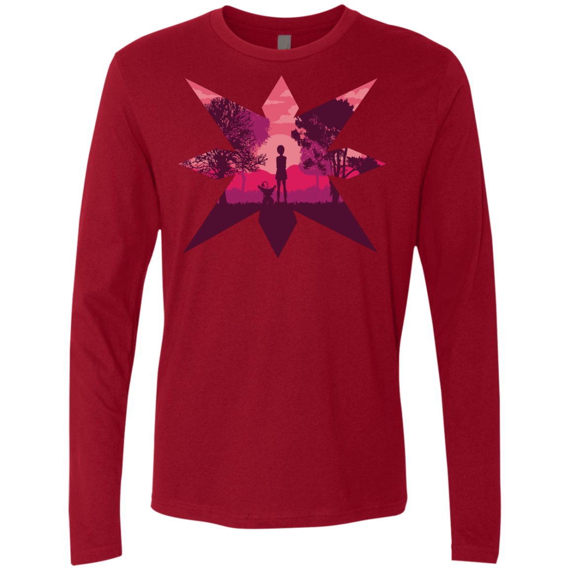 T-Shirts Cardinal / S Light Men's Premium Long Sleeve
