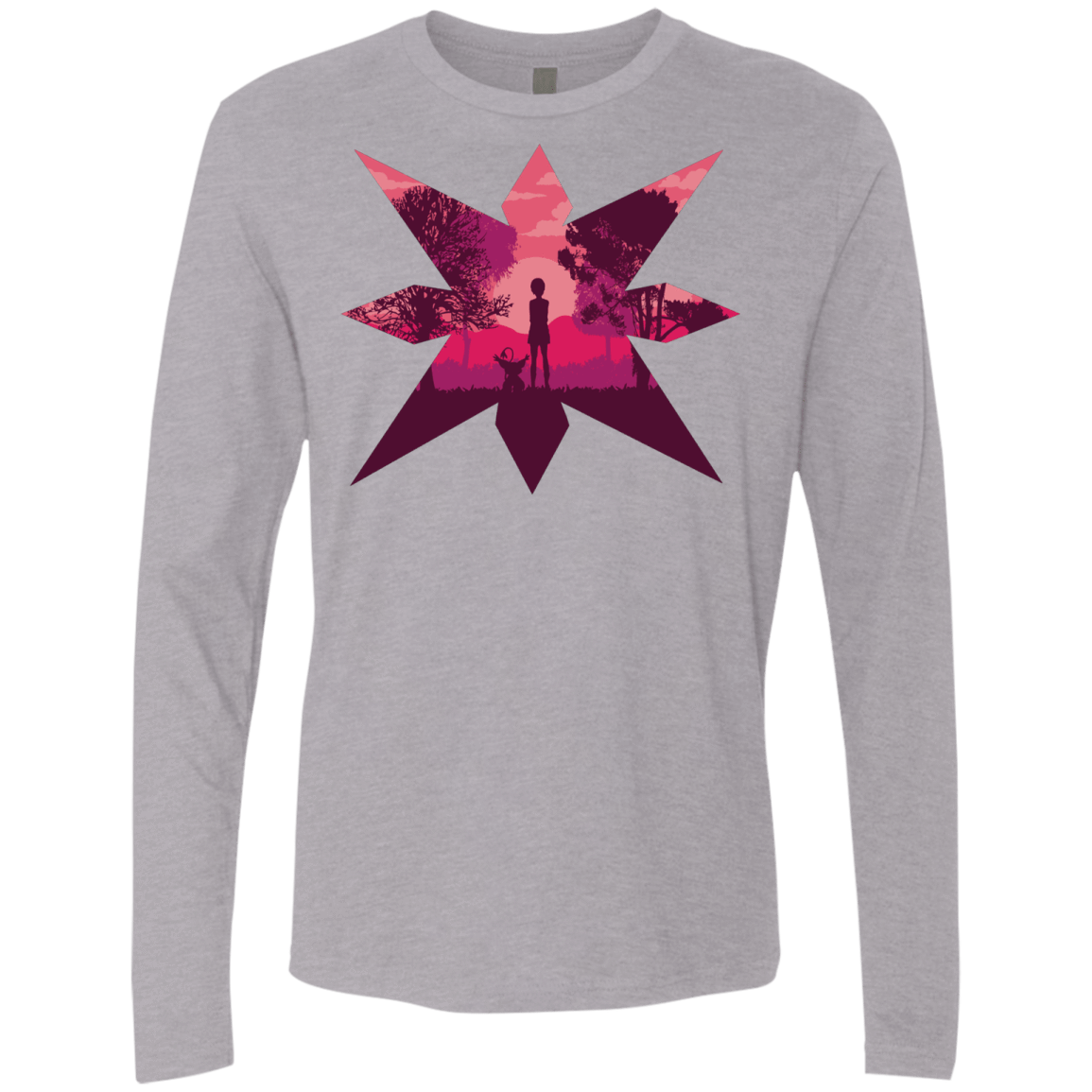 T-Shirts Heather Grey / S Light Men's Premium Long Sleeve