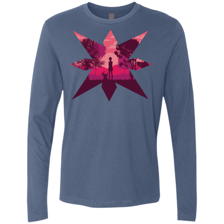 T-Shirts Indigo / S Light Men's Premium Long Sleeve