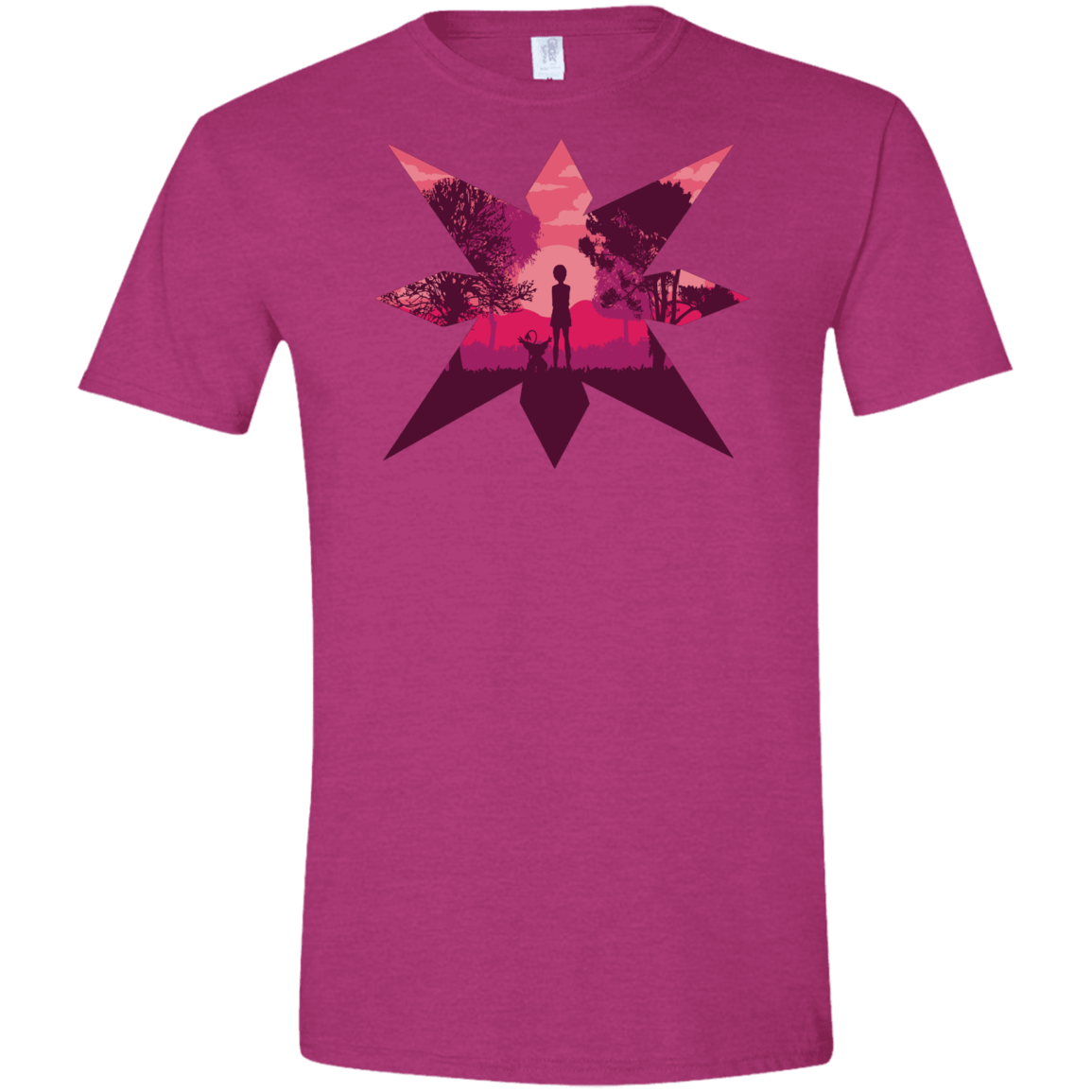 T-Shirts Antique Heliconia / S Light Men's Semi-Fitted Softstyle