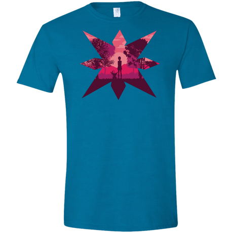 T-Shirts Antique Sapphire / S Light Men's Semi-Fitted Softstyle