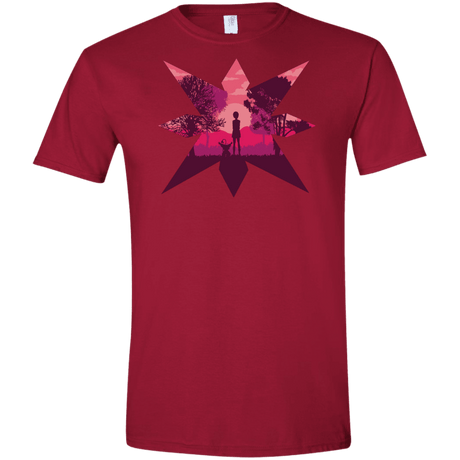 T-Shirts Cardinal Red / S Light Men's Semi-Fitted Softstyle