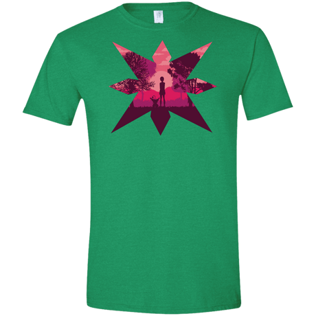 T-Shirts Heather Irish Green / S Light Men's Semi-Fitted Softstyle