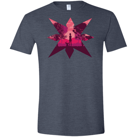 T-Shirts Heather Navy / S Light Men's Semi-Fitted Softstyle