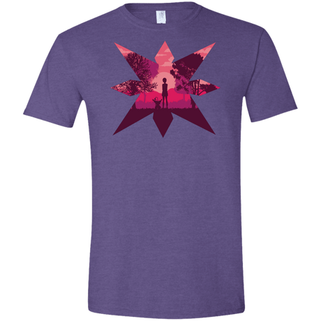 T-Shirts Heather Purple / S Light Men's Semi-Fitted Softstyle