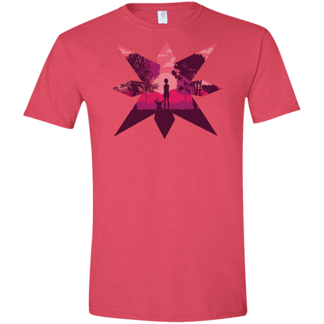 T-Shirts Heather Red / S Light Men's Semi-Fitted Softstyle