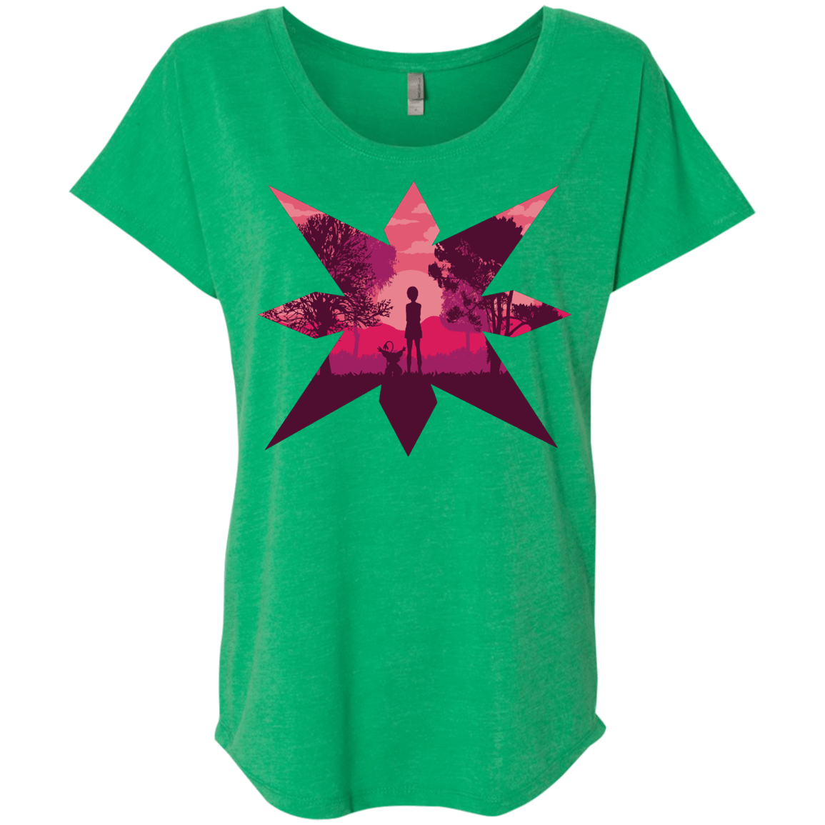 T-Shirts Envy / X-Small Light Triblend Dolman Sleeve